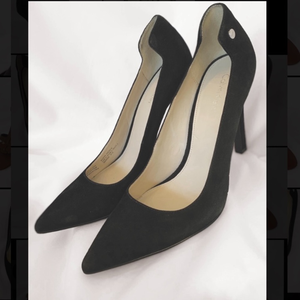 Black Suede Pumps Calvin Klein